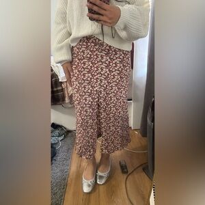Philosophy Floral Maxi Skirt in Pink and Cream